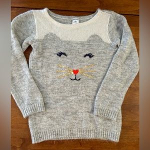 Carter’s cat face sweater. Sz 4T